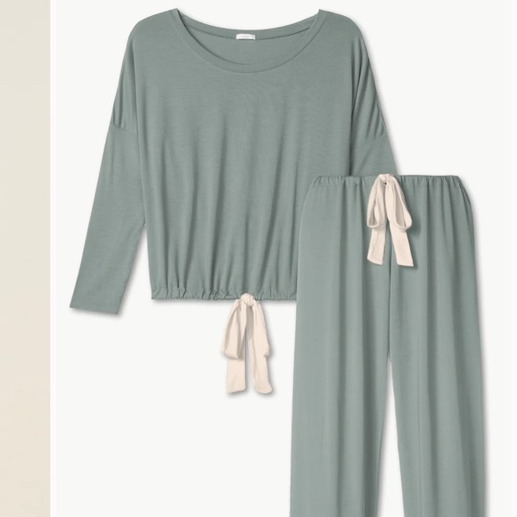 Eberjey Gisele Slouchy Set Willow Green S - Picture 2 of 7